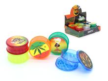 Display de 12 unidades grinder plástico.  Grinder de 3 piezas imantado.  60mm.