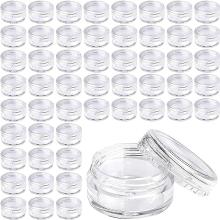 Pack de 50 botes acrílicos con tapa de rosca.  5ml.