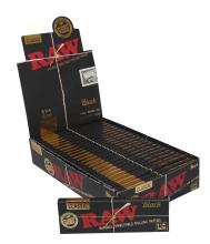 Display de 24 libritos x 50 hojas de papel RAW 1 1/4 black.