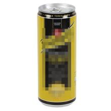 Bote de refresco tónica schweppes de ocultación con líquido.