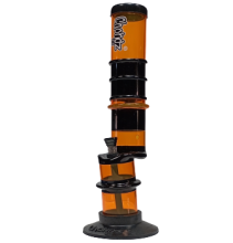 Bong acrílico de alta calidad "Relax"  Color: naranja y negro.  30cm.