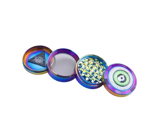 Grinder red eyes raimbow - brown.  4 piezas.  50mm.