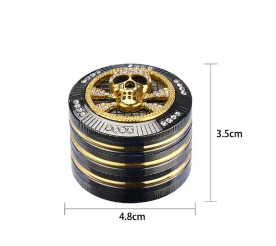 Grinder skull bling bling de champ high de 4 piezas.  50mm.