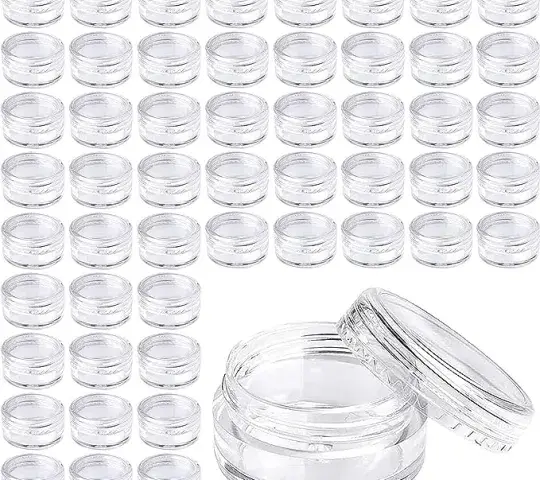 Pack de 50 botes acrílicos con tapa de rosca.  5ml.