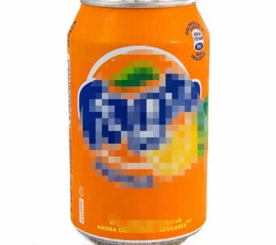 Bote de ocultación refresco fanta naranja sin líquido.