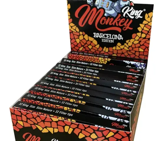 24 libritos ks slim white x 32 hojas + 32 filter tips.  Monkey king barcelona edition.