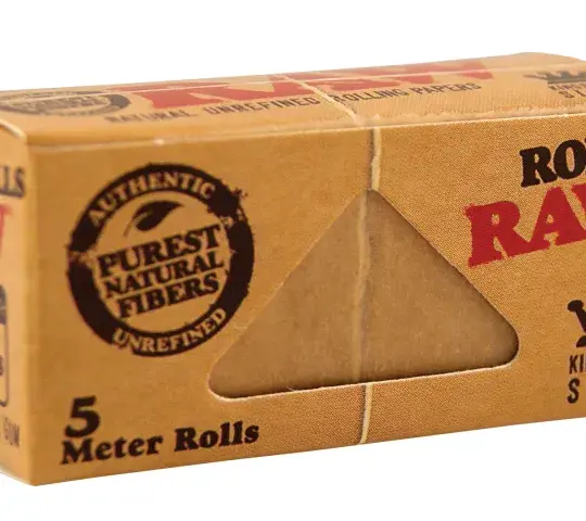 Display de 24 libritos x 1 hoja de 5 metros.  Raw rollo 5m.