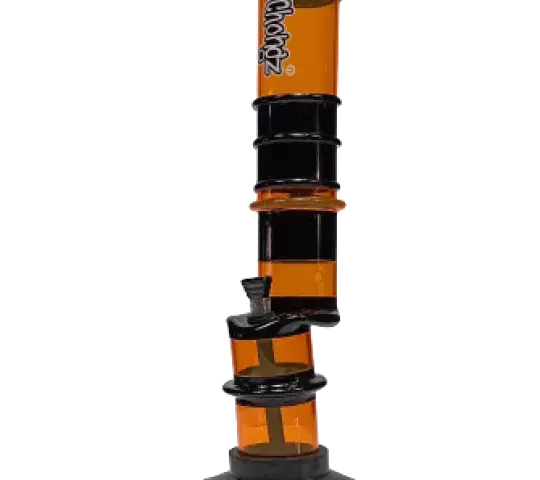 Bong acrílico de alta calidad "Relax"  Color: naranja y negro.  30cm.