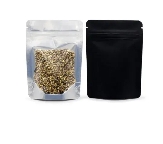 Pack de 50 bolsas de aluminio antiolor.  Color: black.  Medida: 90mm x 125mm.