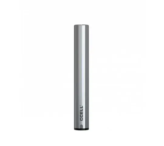 Batería ccell m3 color plateado.  Capacidad: 350 mAh.  Carcasa de acero inoxidable.