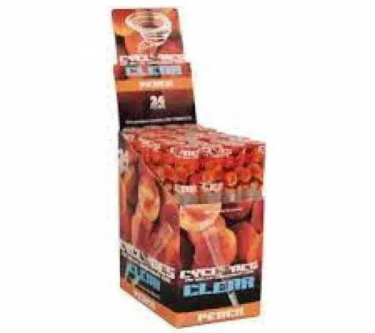 Display de 24 pre-rolled transparent cone - peach.
