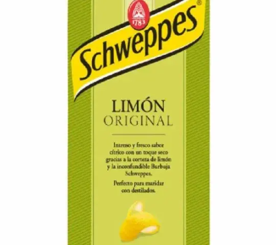Schweppes de lión original de ocultación con líquido.