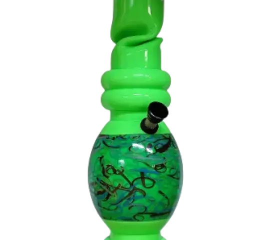 Bong acrílico "Non Spender"  Color: verde.  40cm.  WP-CHO109V.