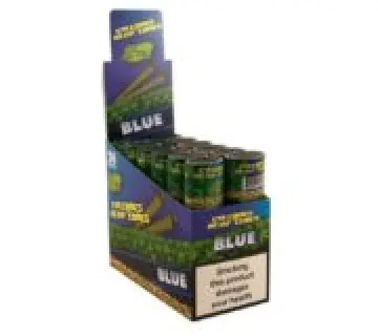 Display con 12 cajitas.  Cada cajita contiene 2 hemp cones blue.