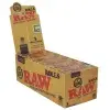 Display de 12 libritos por 1 hoja de 3 metros de papel RAW king size slim classic.