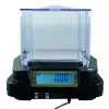 Báscula TB600 doble visor.  Capacidad y precisión: 600g x 0,01g.  21 modos de pesado, bandeja de acero inoxidable, apagado automático, doble pantalla.  Adaptador AC incluido.  Protector conta el viento incluido.  Pies ajustables y nivel.
